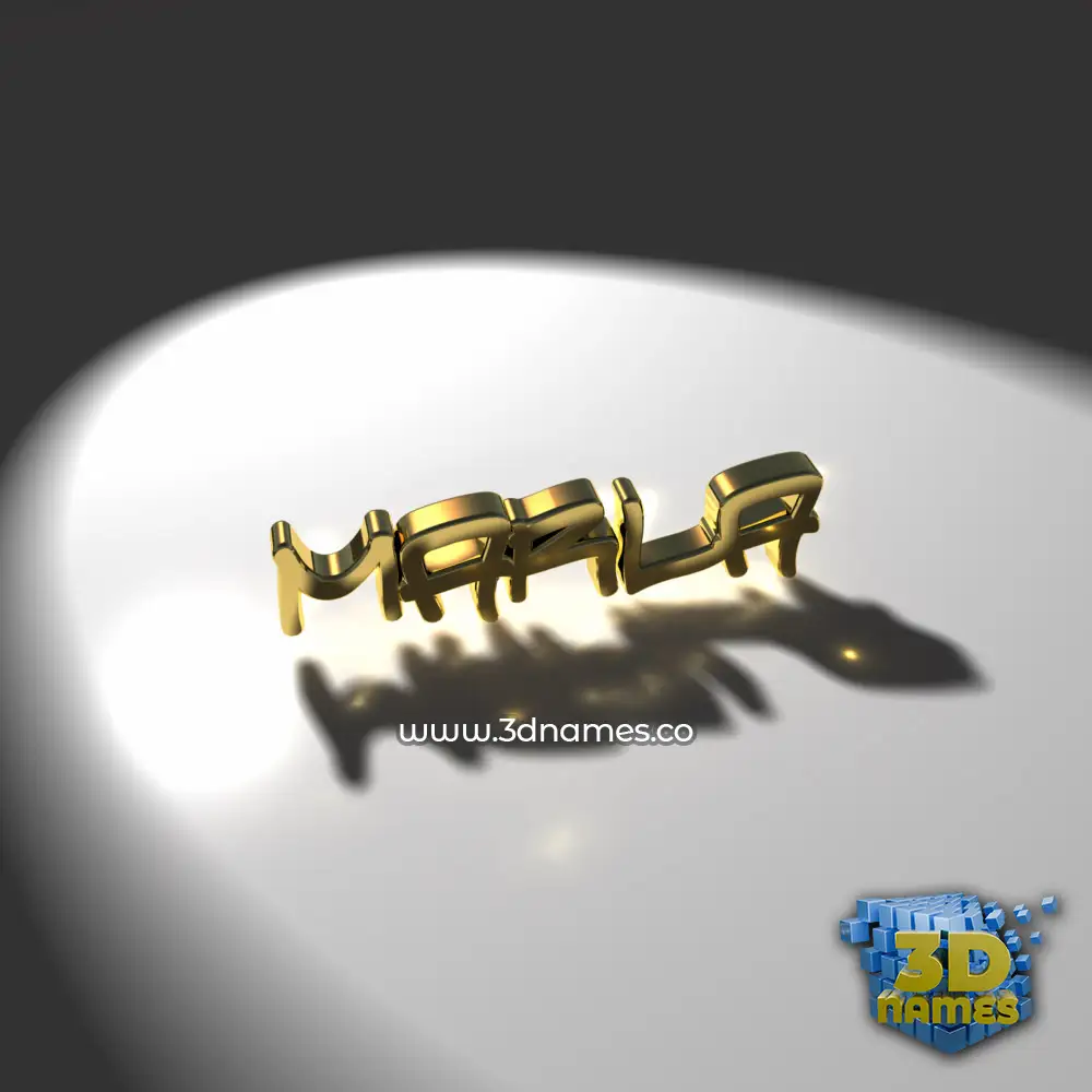 marla in Gold Shine style - 3D name wallpaper