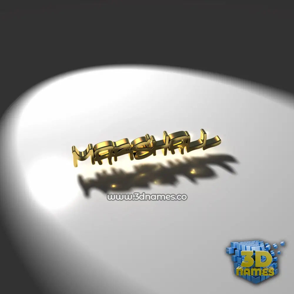 marshall in Gold Shine style - 3D name wallpaper