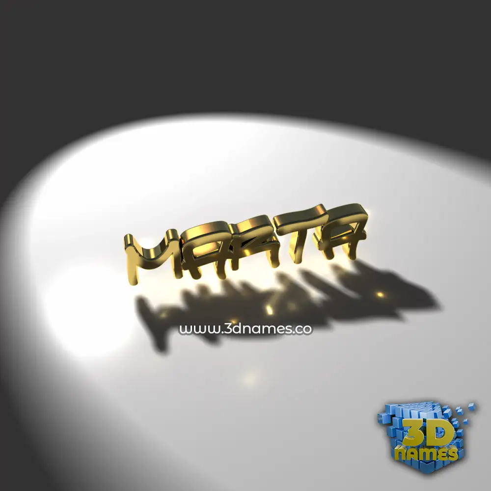 marta in Gold Shine style - 3D name wallpaper