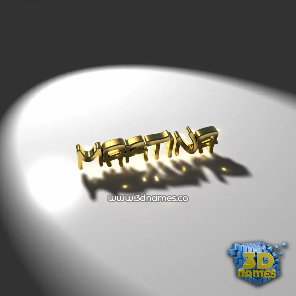 martina in Gold Shine style - 3D name wallpaper
