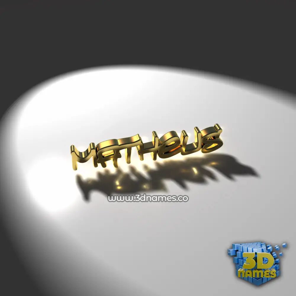 matheus in Gold Shine style - 3D name wallpaper