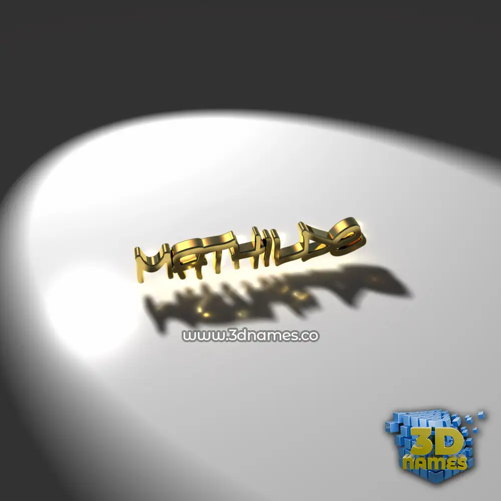 mathilde in Gold Shine style - 3D name wallpaper