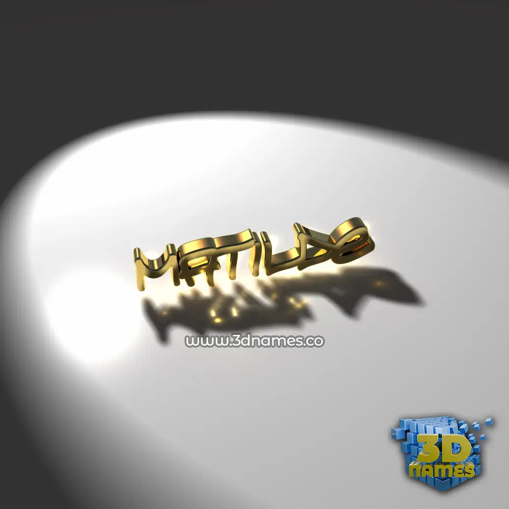 matilde in Gold Shine style - 3D name wallpaper
