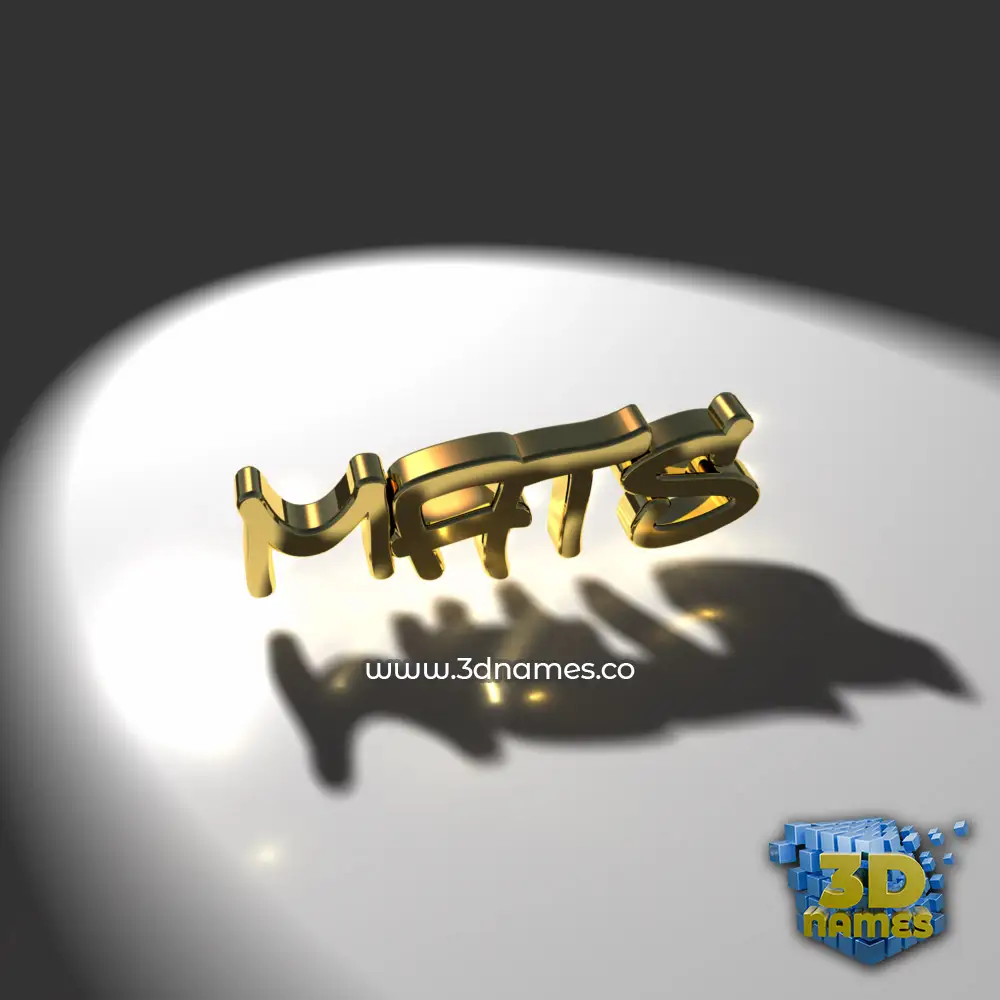 mats in Gold Shine style - 3D name wallpaper
