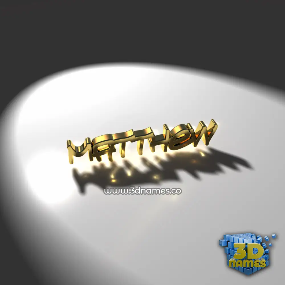matthew in Gold Shine style - 3D name wallpaper