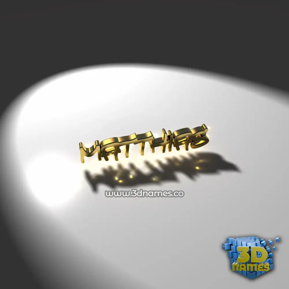 matthias in Gold Shine style - 3D name wallpaper