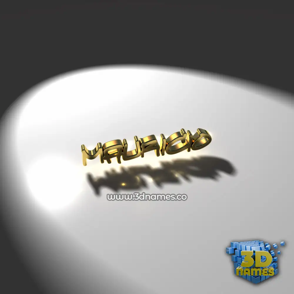 mauricio in Gold Shine style - 3D name wallpaper