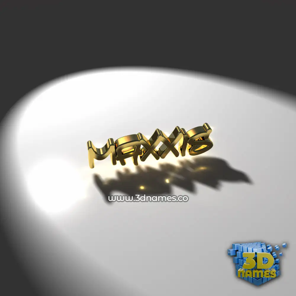 maxxis in Gold Shine style - 3D name wallpaper