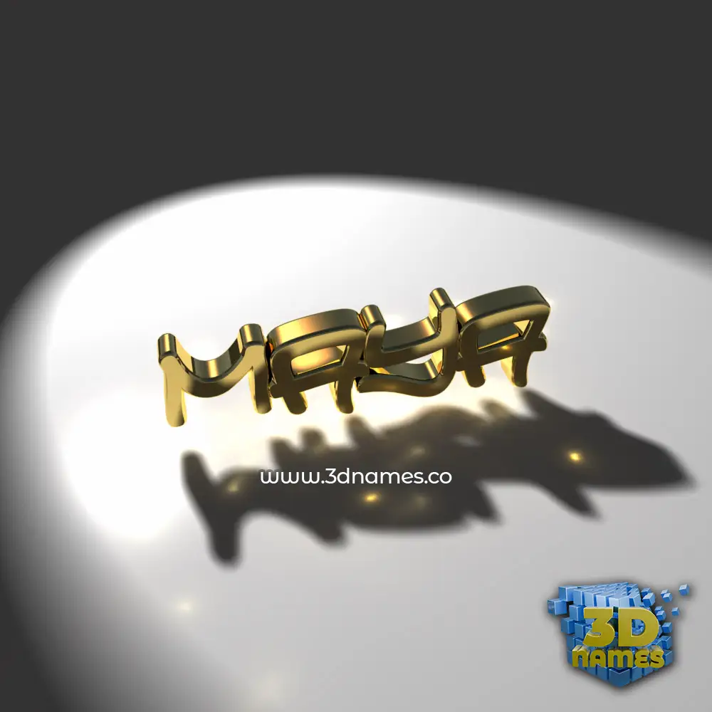maya in Gold Shine style - 3D name wallpaper