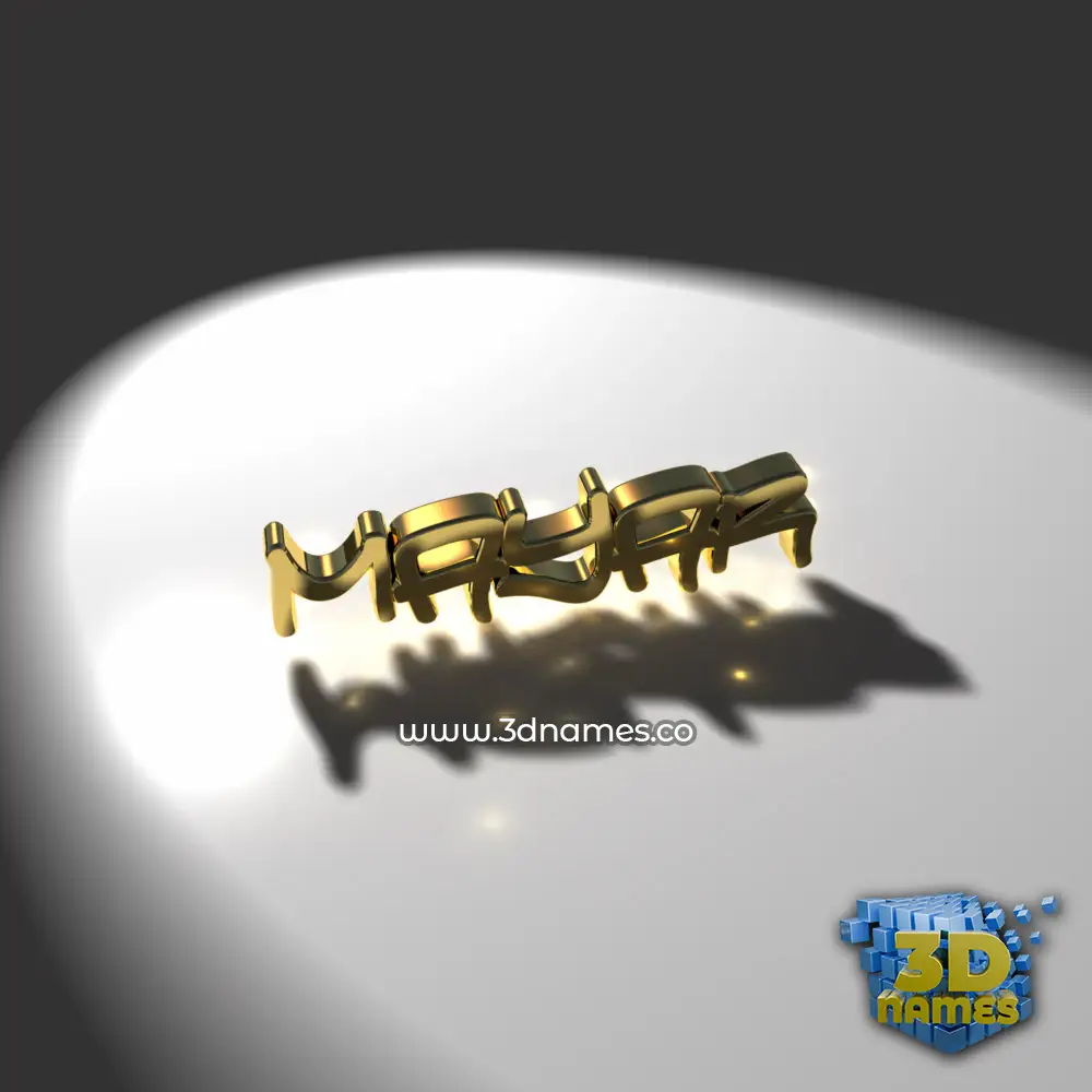mayar in Gold Shine style - 3D name wallpaper