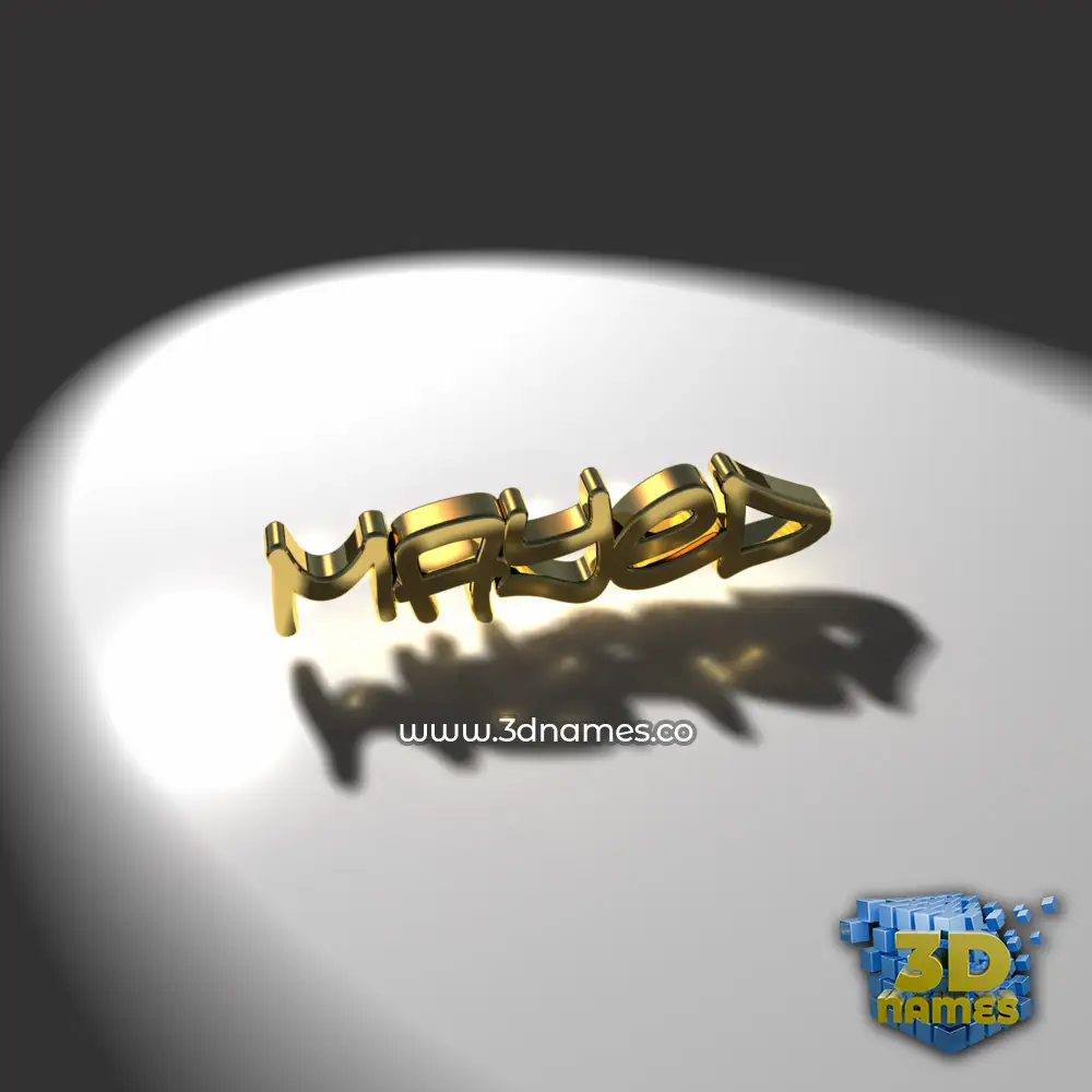 mayed in Gold Shine style - 3D name wallpaper