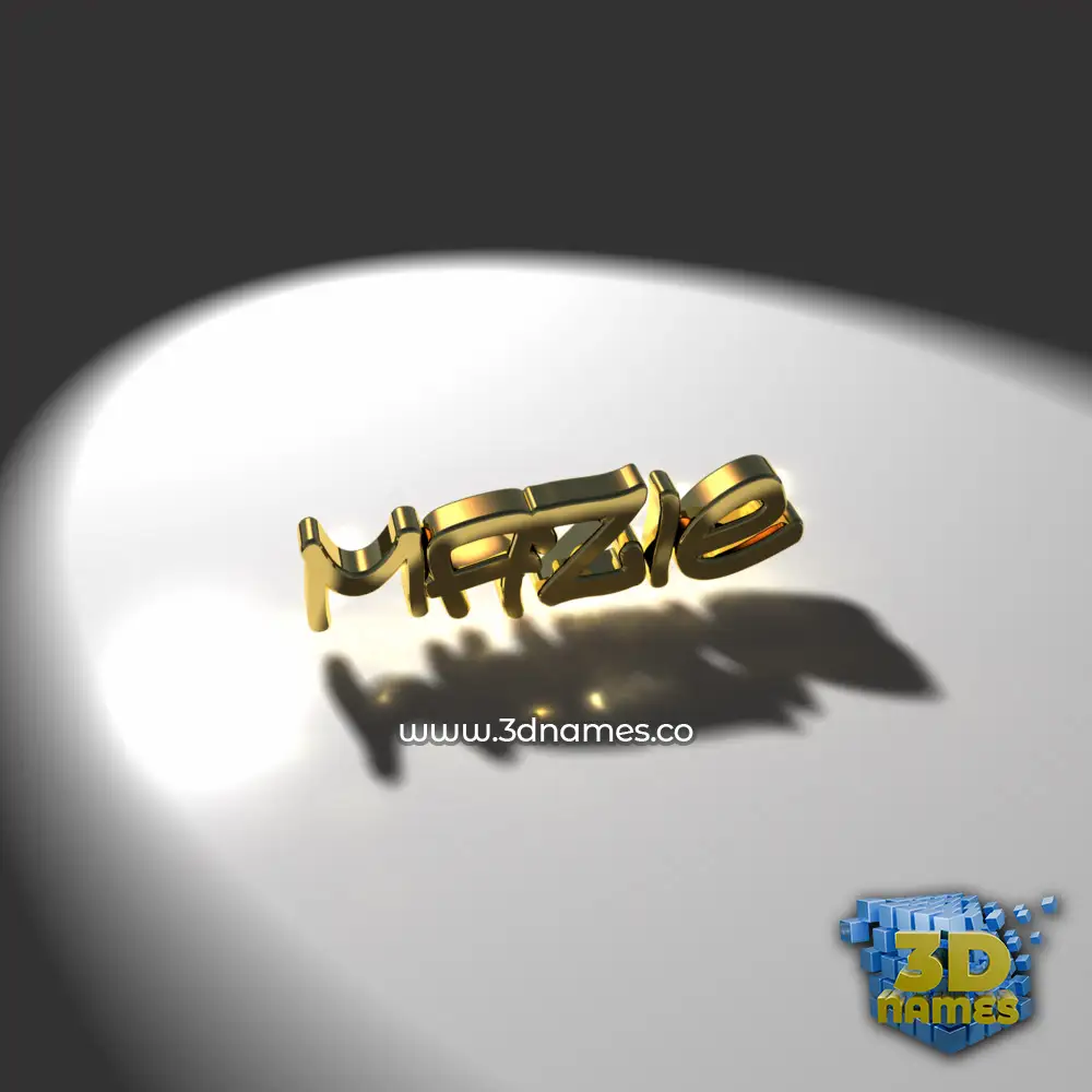 mazie in Gold Shine style - 3D name wallpaper