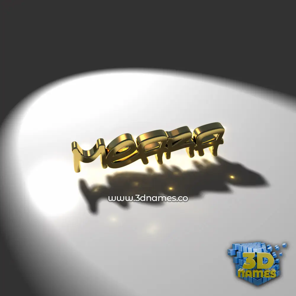 meara in Gold Shine style - 3D name wallpaper