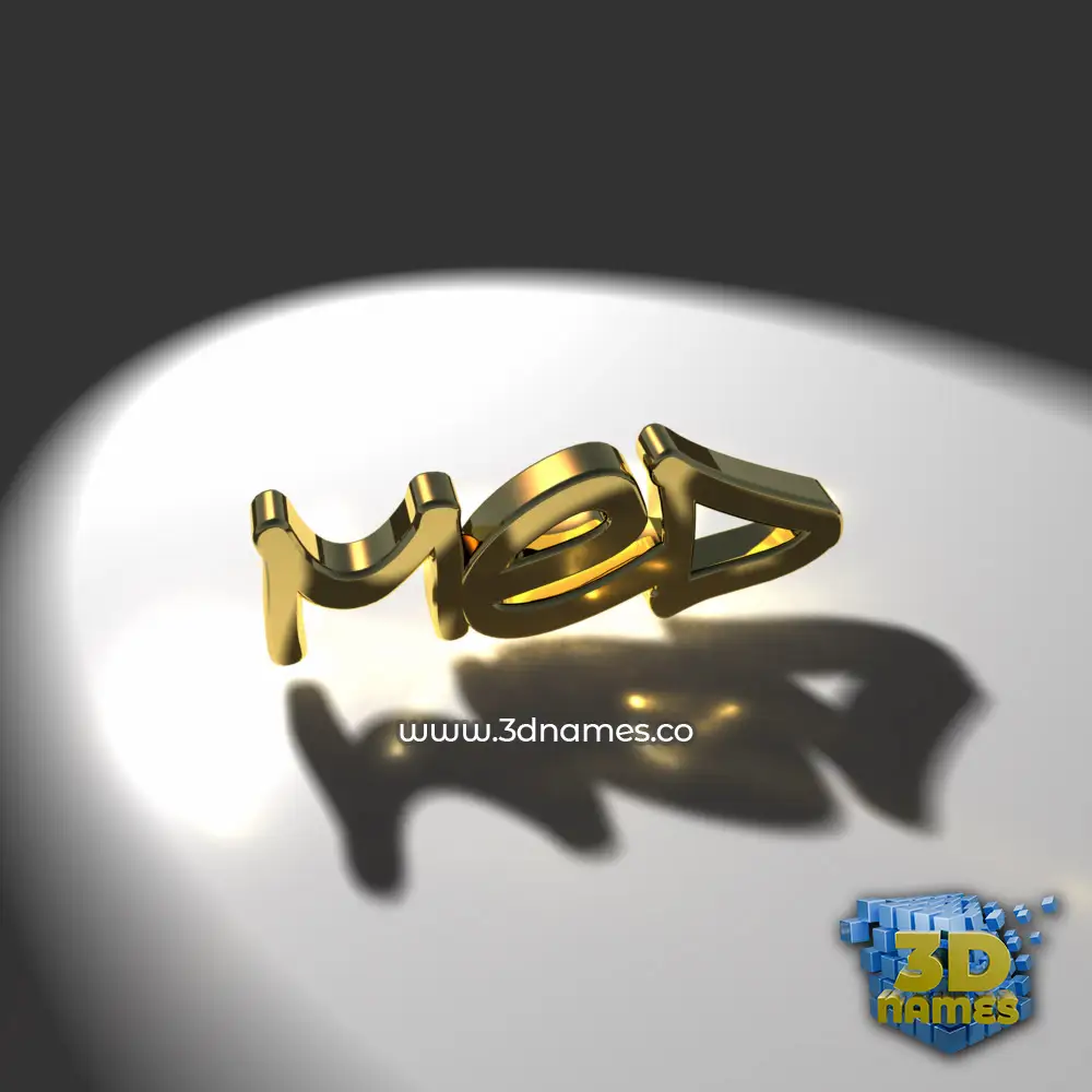 med in Gold Shine style - 3D name wallpaper