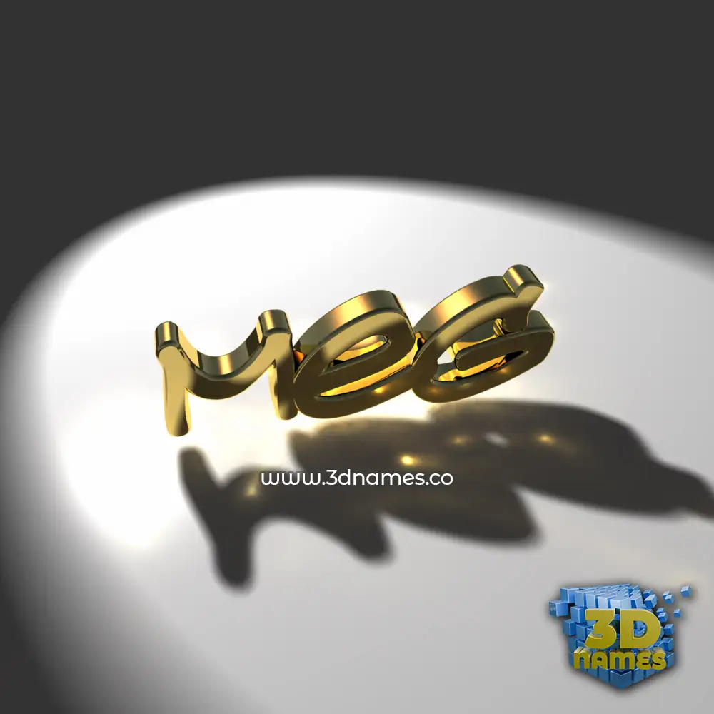 meg in Gold Shine style - 3D name wallpaper