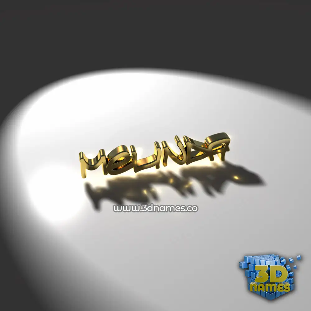 melinda in Gold Shine style - 3D name wallpaper