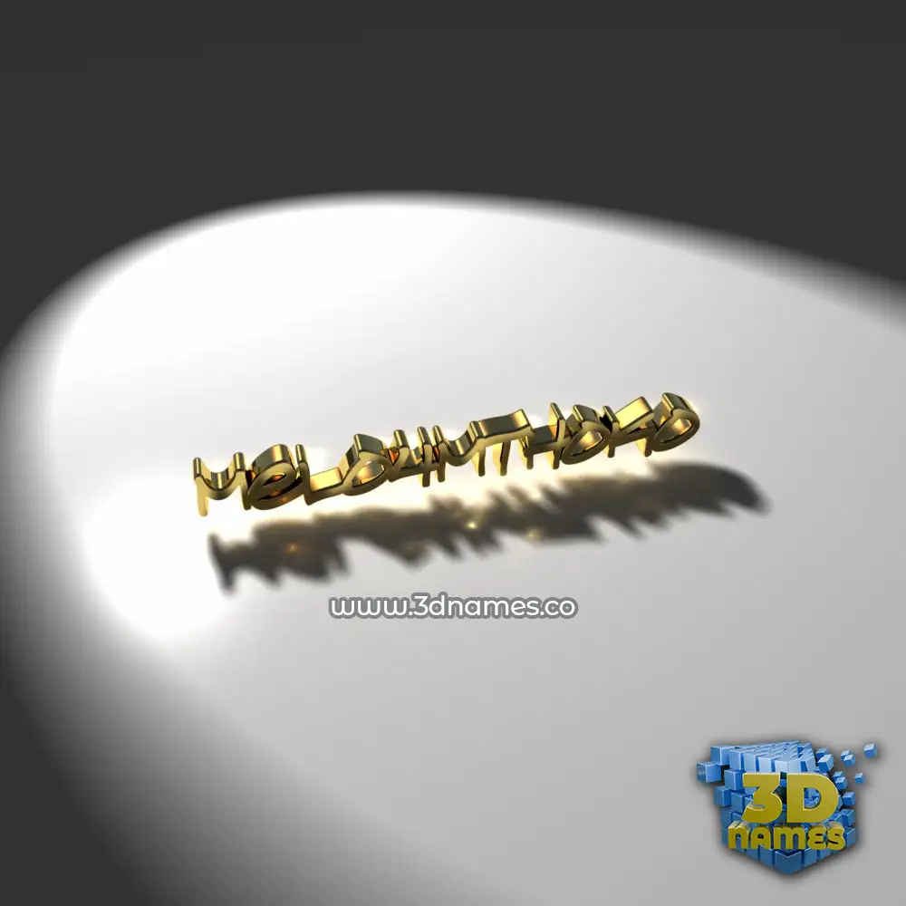 melo4mthoko in Gold Shine style - 3D name wallpaper