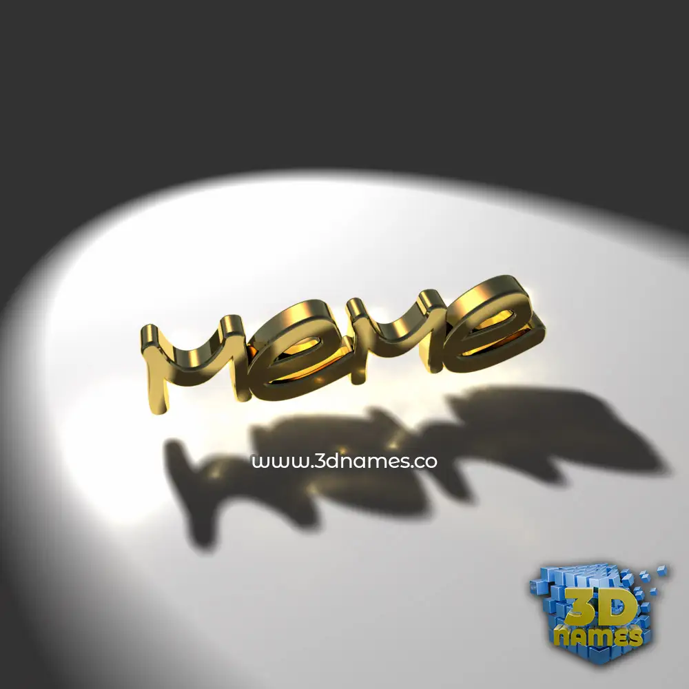 meme in Gold Shine style - 3D name wallpaper