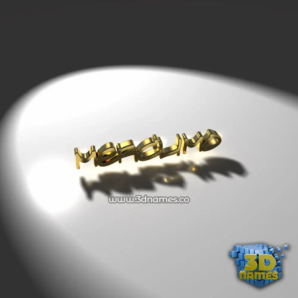 merclimo in Gold Shine style - 3D name wallpaper
