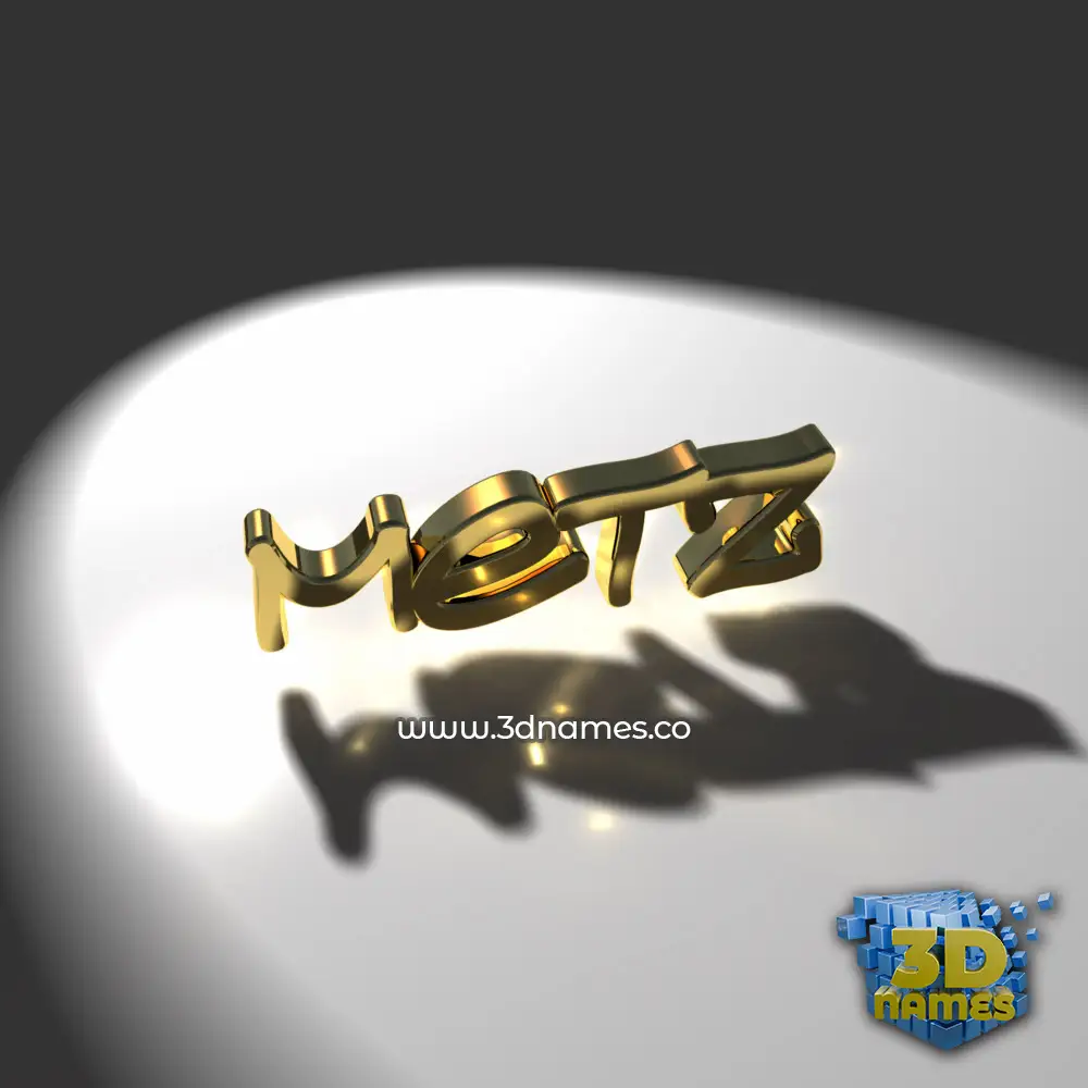 metz in Gold Shine style - 3D name wallpaper