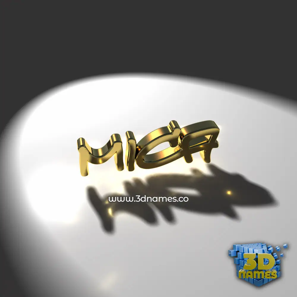 mica in Gold Shine style - 3D name wallpaper