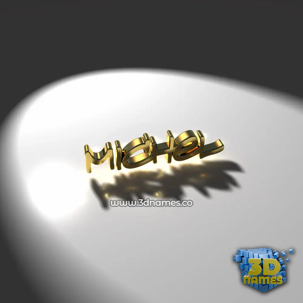 michel in Gold Shine style - 3D name wallpaper