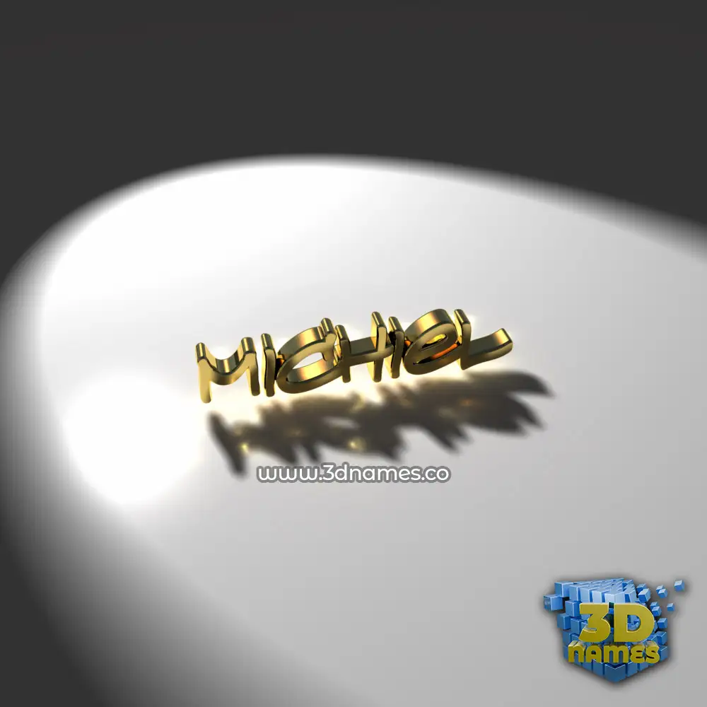 michiel in Gold Shine style - 3D name wallpaper