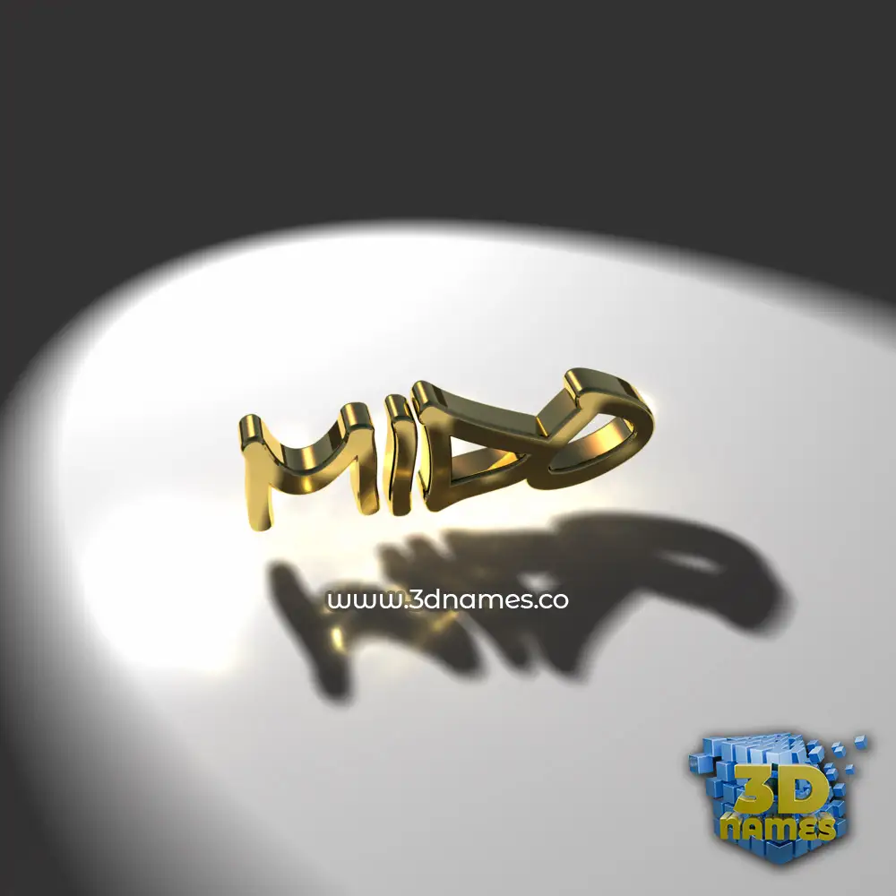 mido in Gold Shine style - 3D name wallpaper