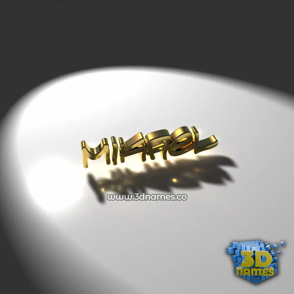 mikael in Gold Shine style - 3D name wallpaper