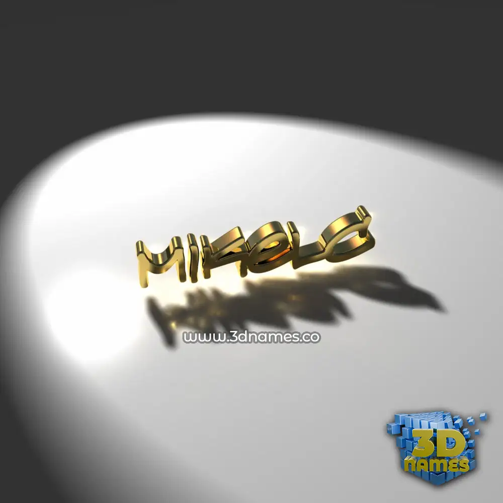 mikelc in Gold Shine style - 3D name wallpaper