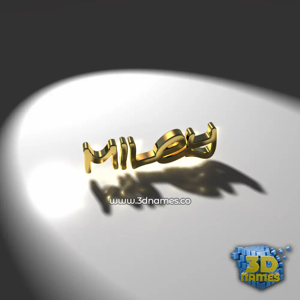 miley in Gold Shine style - 3D name wallpaper