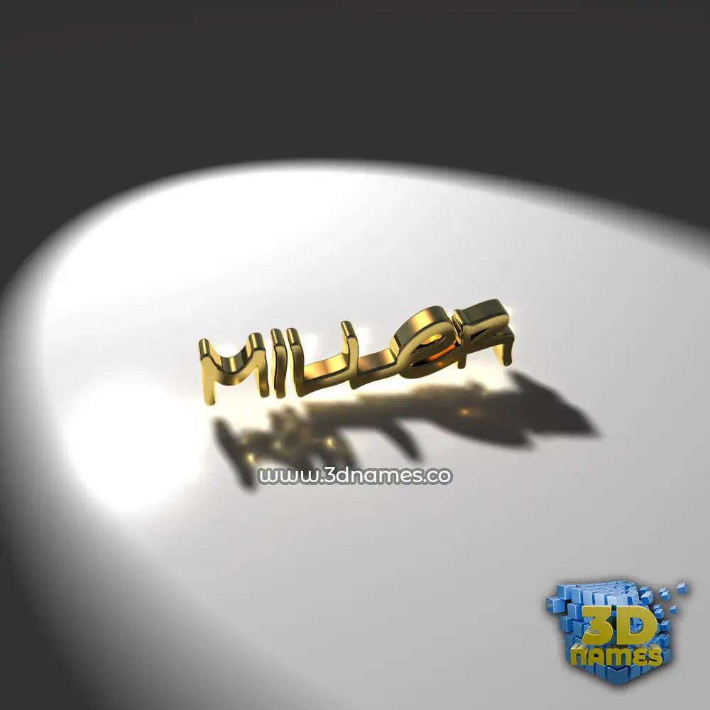 miller in Gold Shine style - 3D name wallpaper