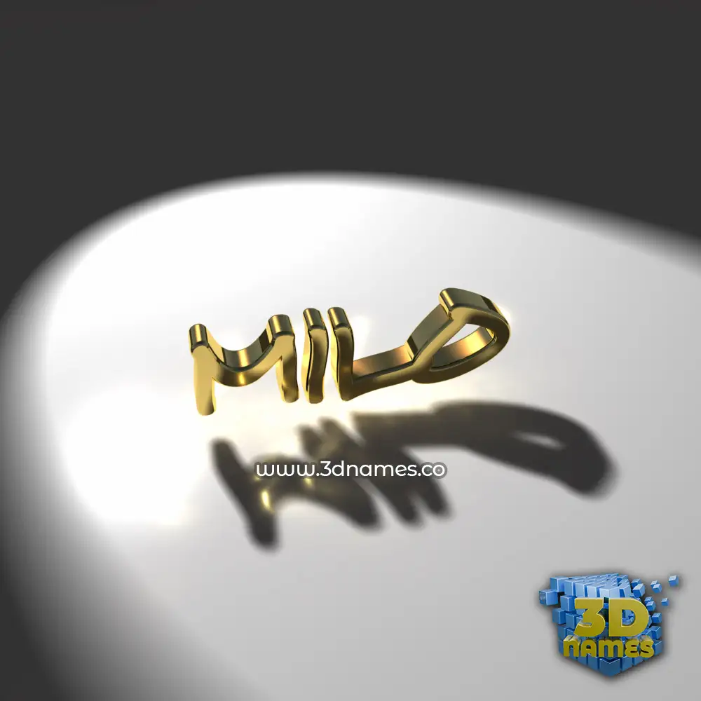 milo in Gold Shine style - 3D name wallpaper