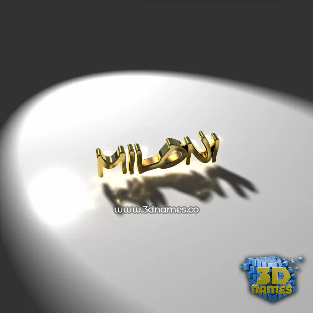 miloni in Gold Shine style - 3D name wallpaper