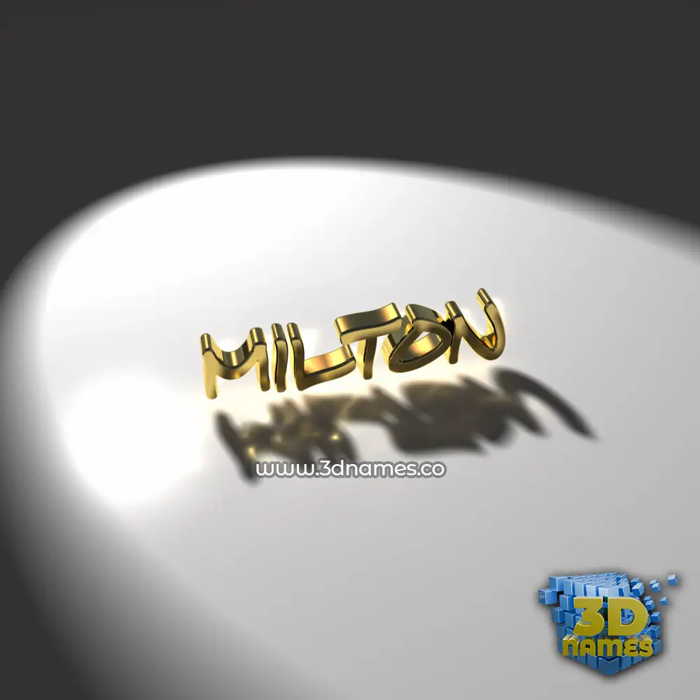 milton in Gold Shine style - 3D name wallpaper