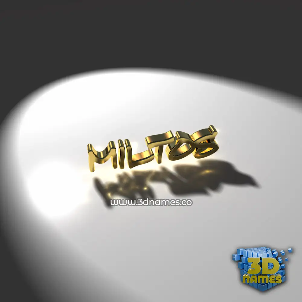 miltos in Gold Shine style - 3D name wallpaper