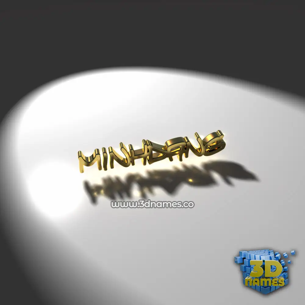 minhdang in Gold Shine style - 3D name wallpaper