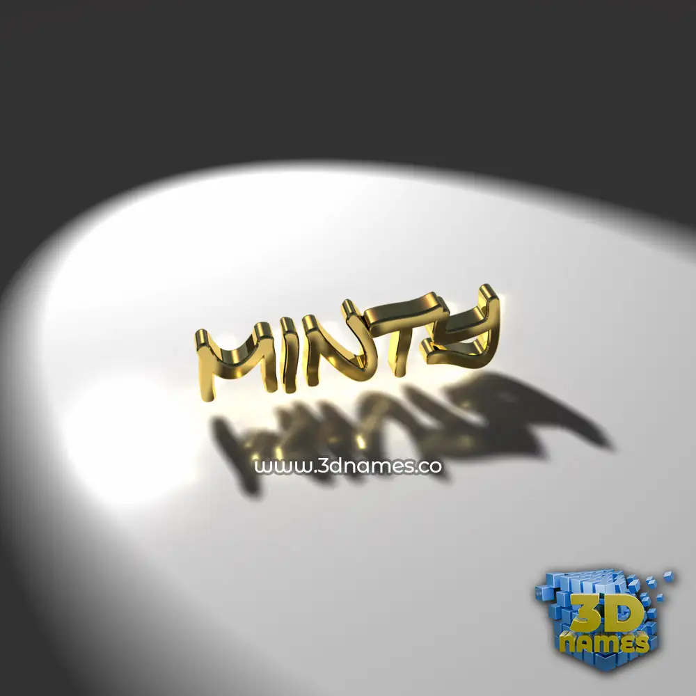 minty in Gold Shine style - 3D name wallpaper