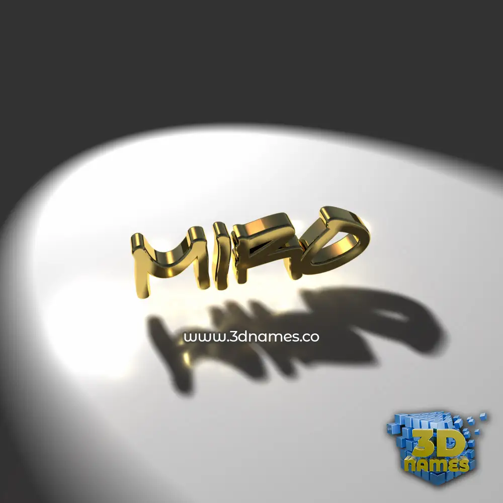 miro in Gold Shine style - 3D name wallpaper