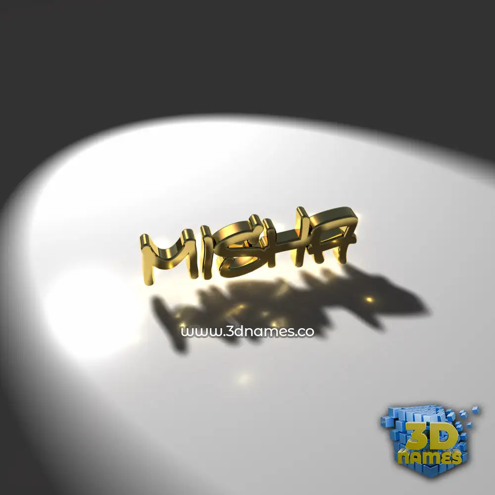 misha in Gold Shine style - 3D name wallpaper