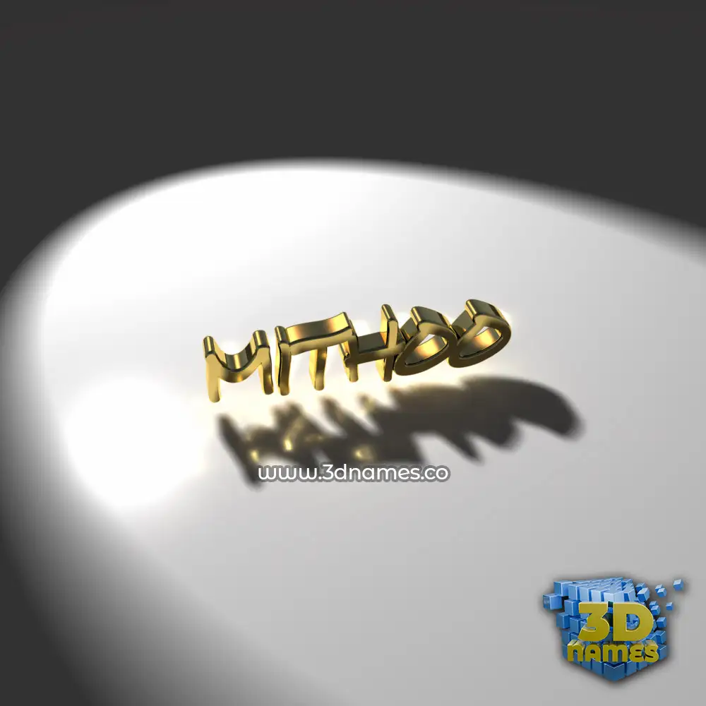 mithoo in Gold Shine style - 3D name wallpaper
