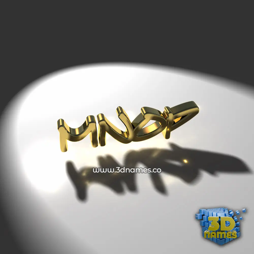 mnop in Gold Shine style - 3D name wallpaper