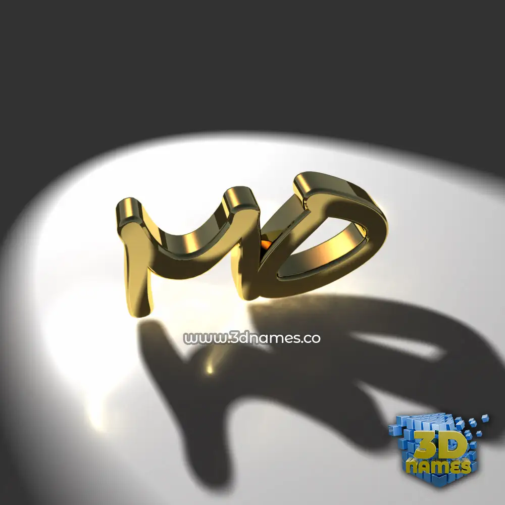 mo in Gold Shine style - 3D name wallpaper