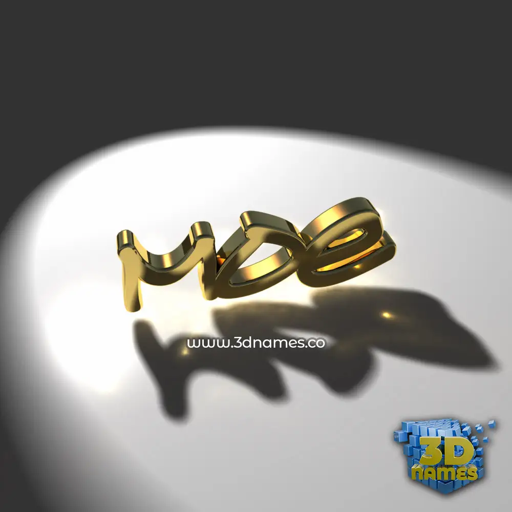 moe in Gold Shine style - 3D name wallpaper