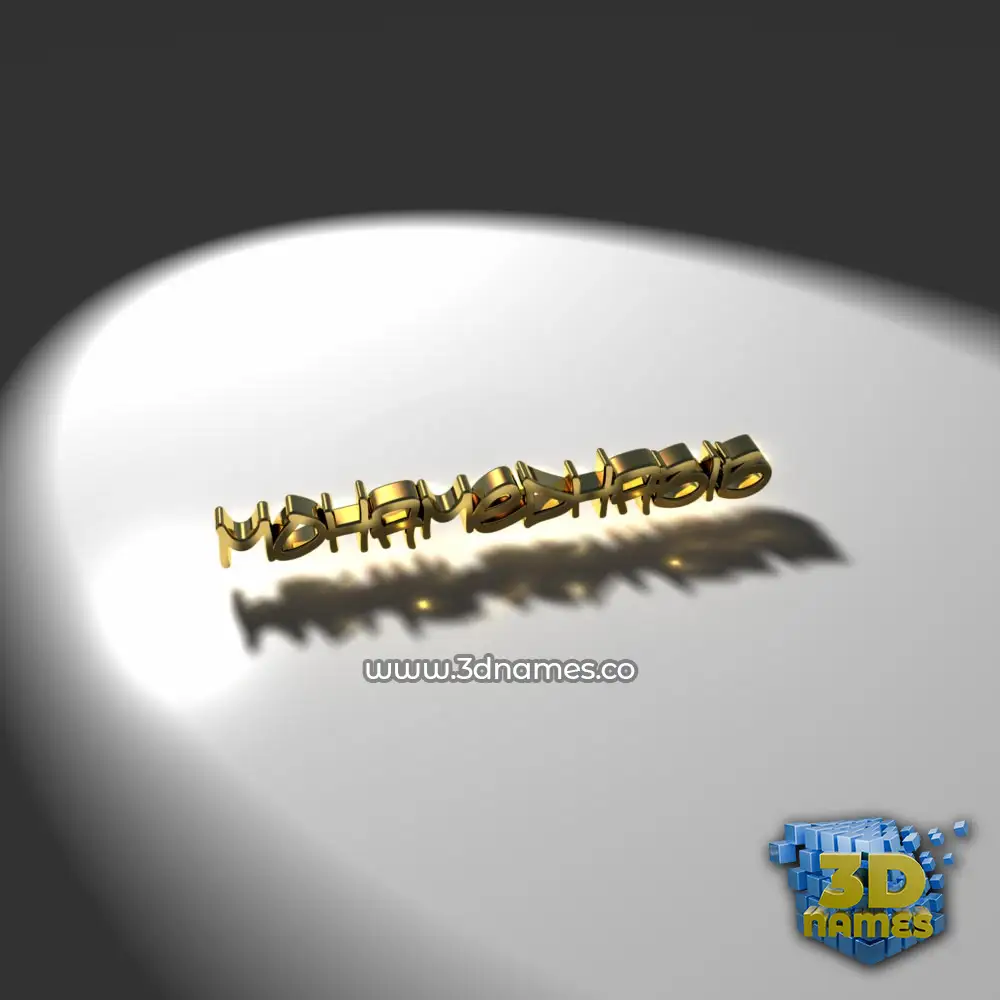 mohamedhabib in Gold Shine style - 3D name wallpaper