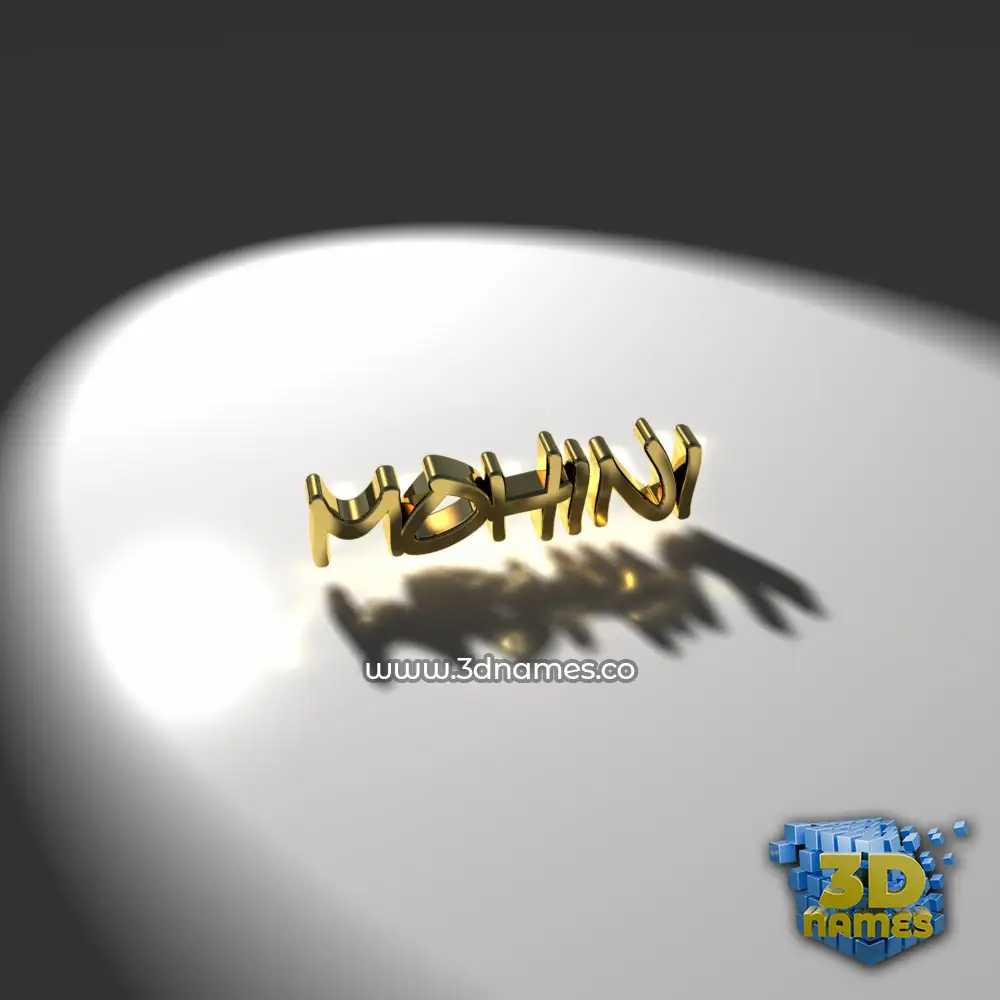 mohini in Gold Shine style - 3D name wallpaper