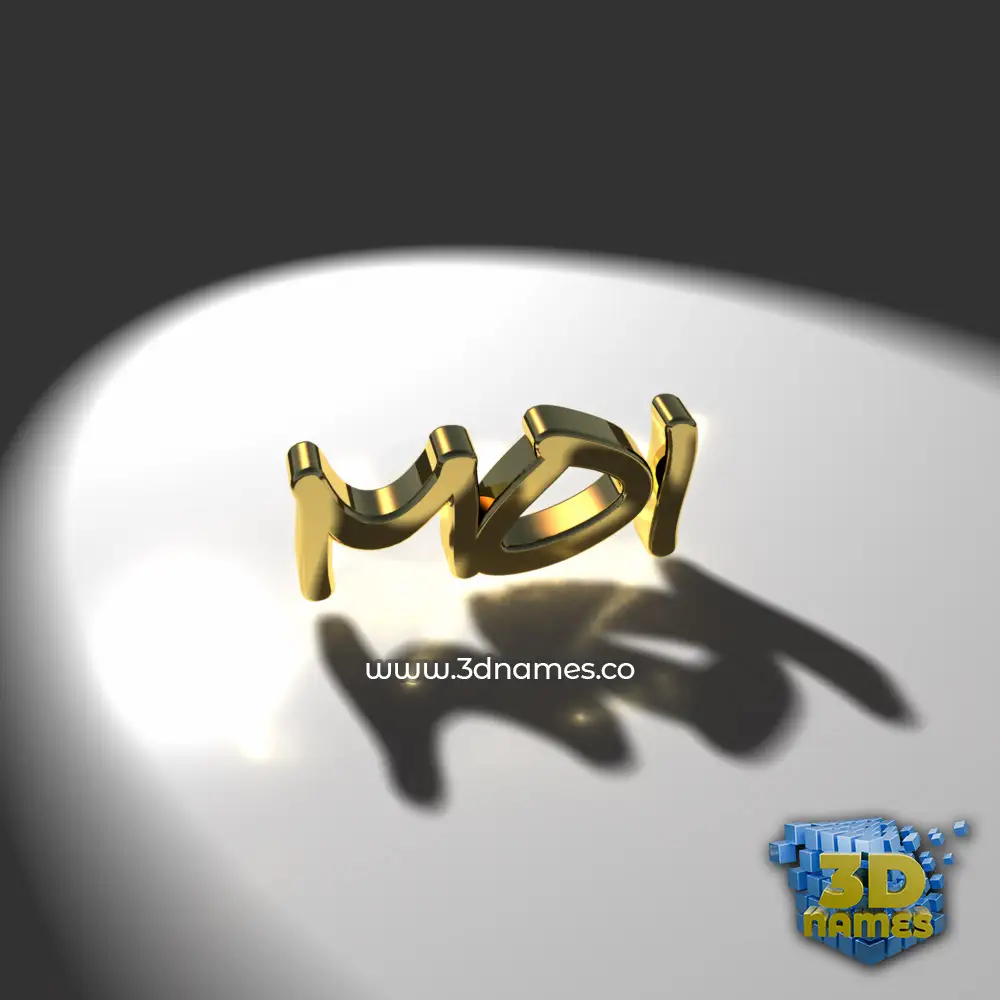 moi in Gold Shine style - 3D name wallpaper
