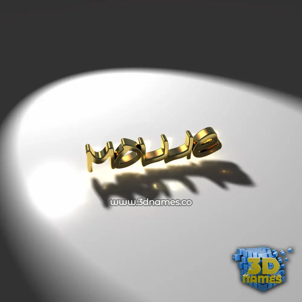 mollie in Gold Shine style - 3D name wallpaper
