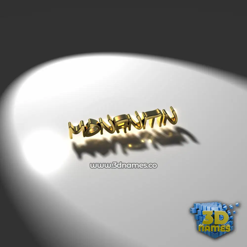 monanitin in Gold Shine style - 3D name wallpaper