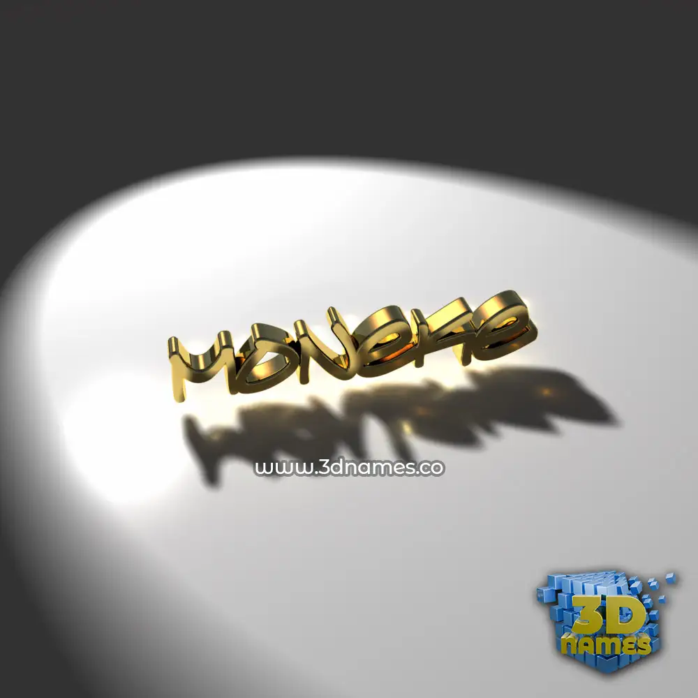 moneke in Gold Shine style - 3D name wallpaper